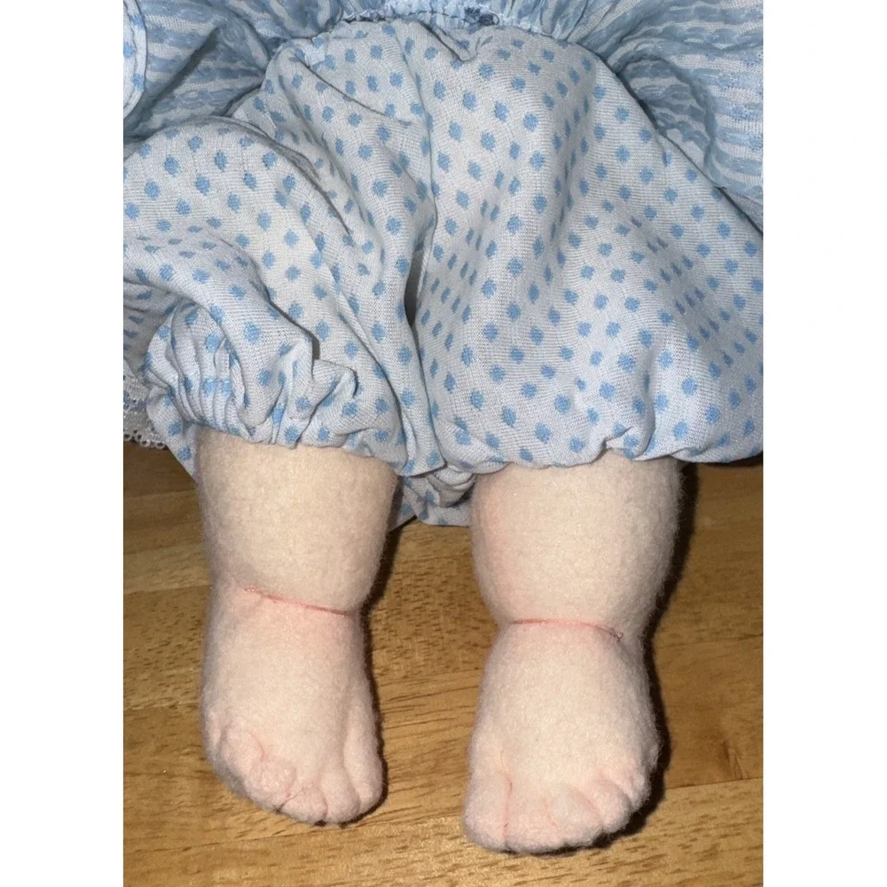 Handmade Soft Sculpture Cupie Baby Doll Girl Dress Sweater Bonnet Bloomers  12